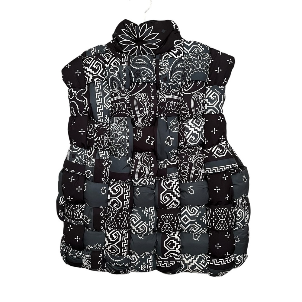 Kapital Bandana Paisley Print Reversible Nylon Keel Weaving Puffer Vest Size 1 - Picture 5 of 14